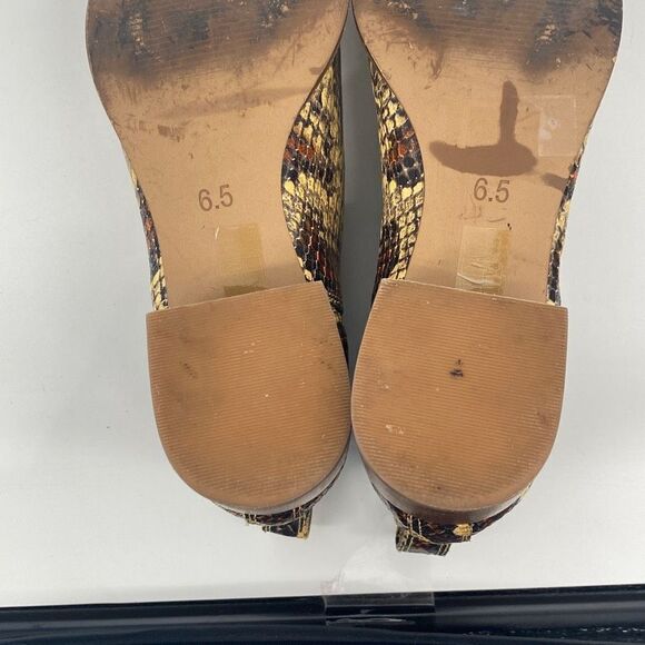 Madewell Cara Tan Brown‎ Yellow Snakeskin Embossed Leather Chelsea Boots 6.5 - Picture 11 of 13